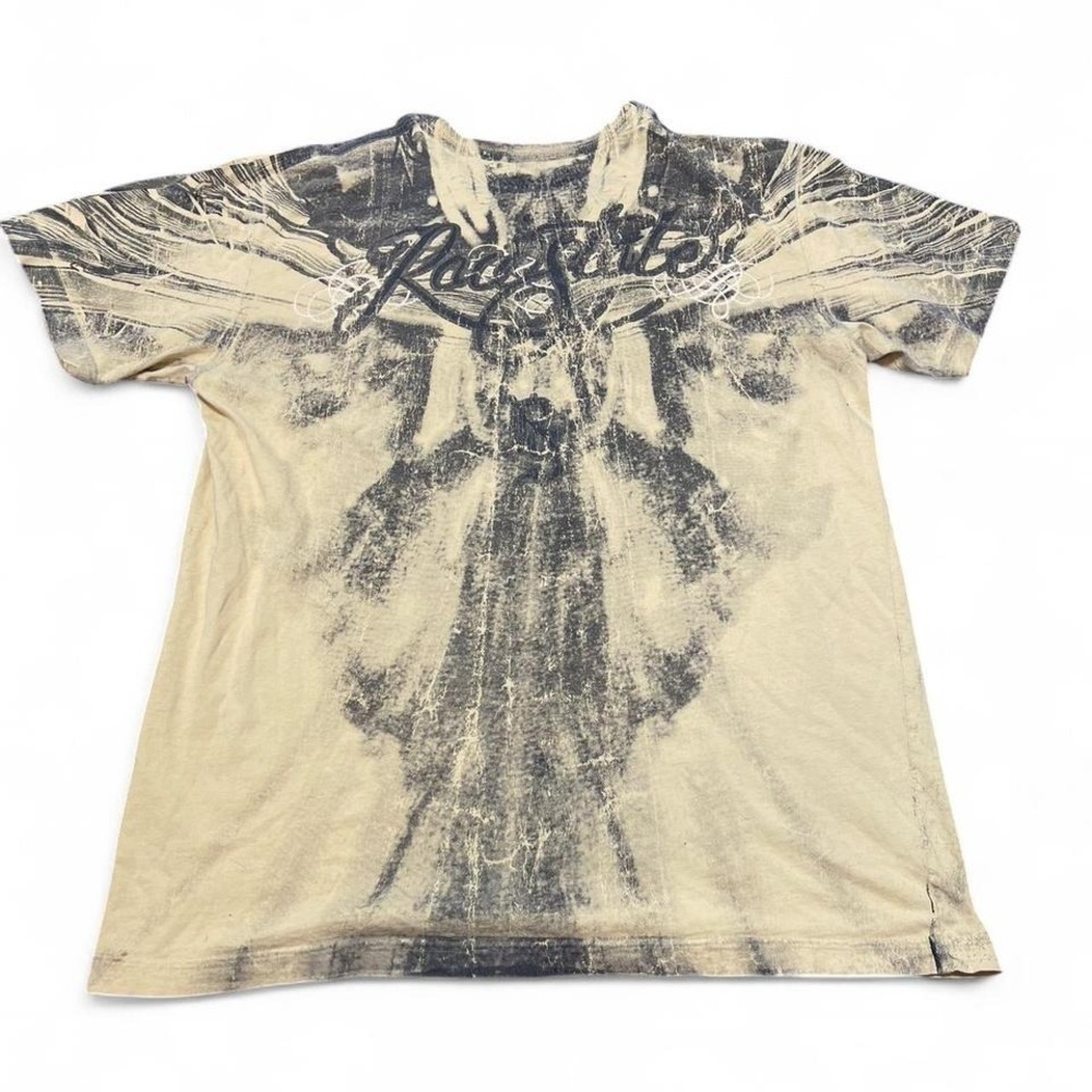 Y2K Affliction-style grunge style skull graphic tee - Picture 6 of 7